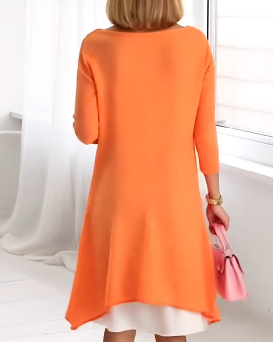 Zestaw Kwiatowy Wzór Patchwork Z Długimi Rękawami