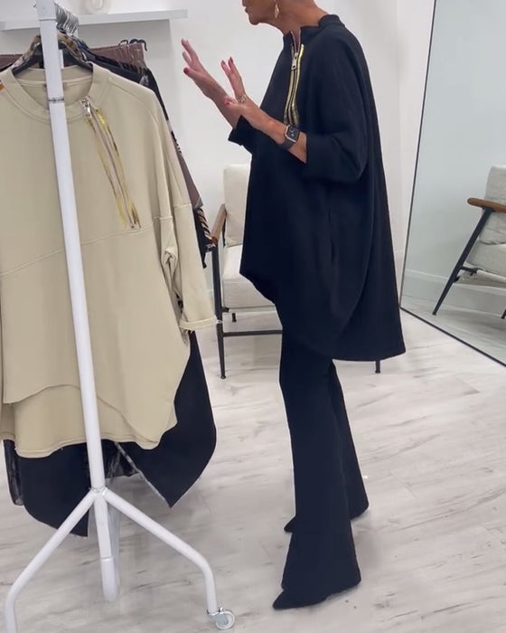 Swobodna bluza z kieszeniami