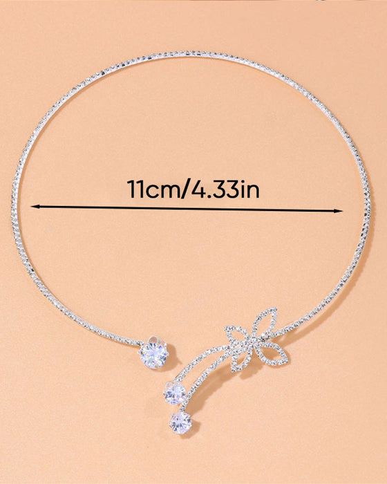 Choker z motyla w jednolitym kolorze