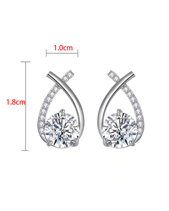 Wysokie kolczyki sztyfty z kamieniem