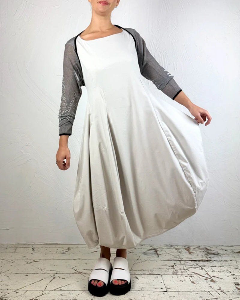 Sukienka na co dzień bez rękawów w jednolitym kolorze