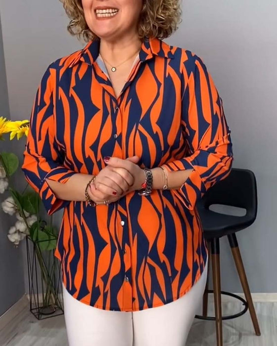 Bluzka Drukowana Casual