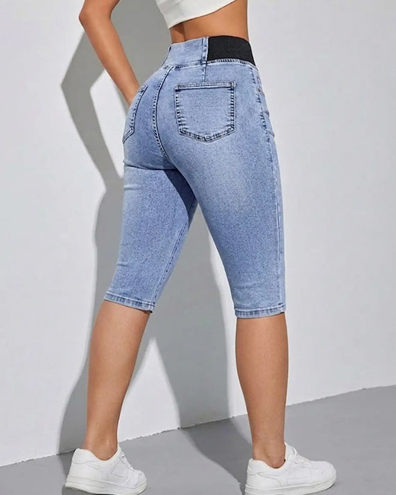 Jeans Elastyczny Stan Skrócony