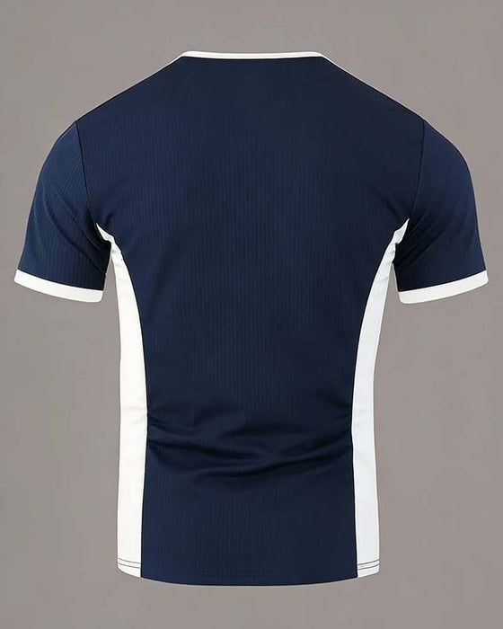 T-Shirt Męski Blok Koloru Gofer
