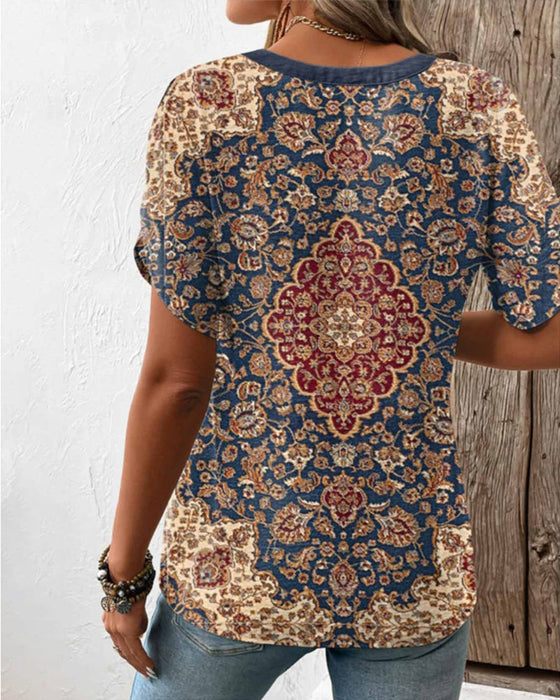 Koszulka z krótkim rękawkiem w stylu retro