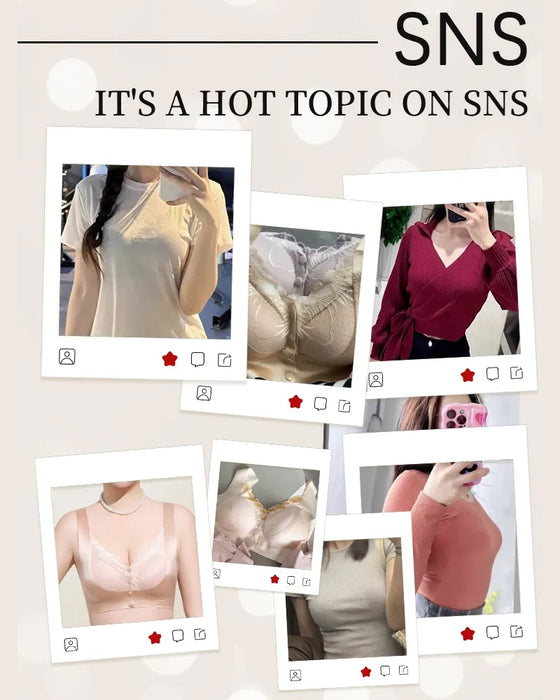 Biustonosz Z Przodu Zapięcie Satyna Koronka