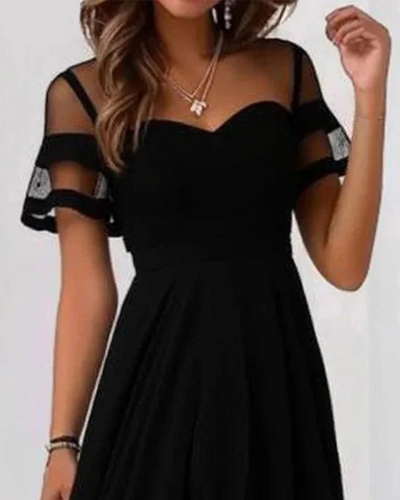 Sukienka Mesh Patchwork Nieregularny