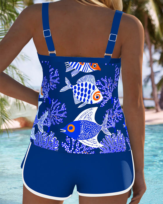 Tankini Dwuczęściowy Wzór Oceaniczny Świat