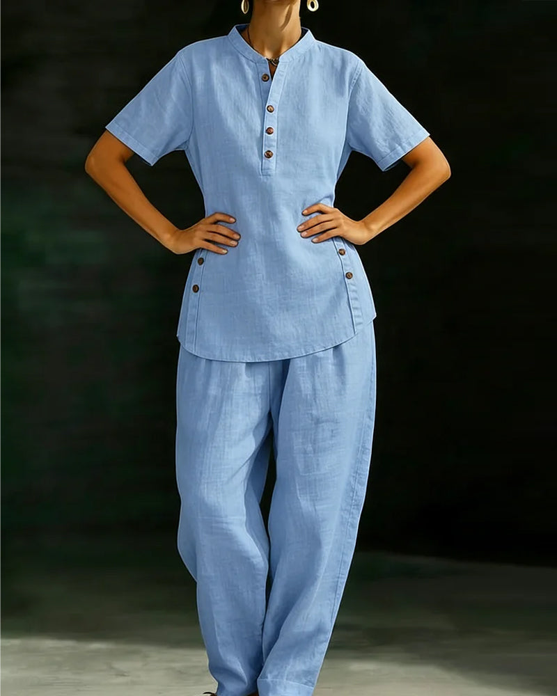 Set Bawełna Len Guzik