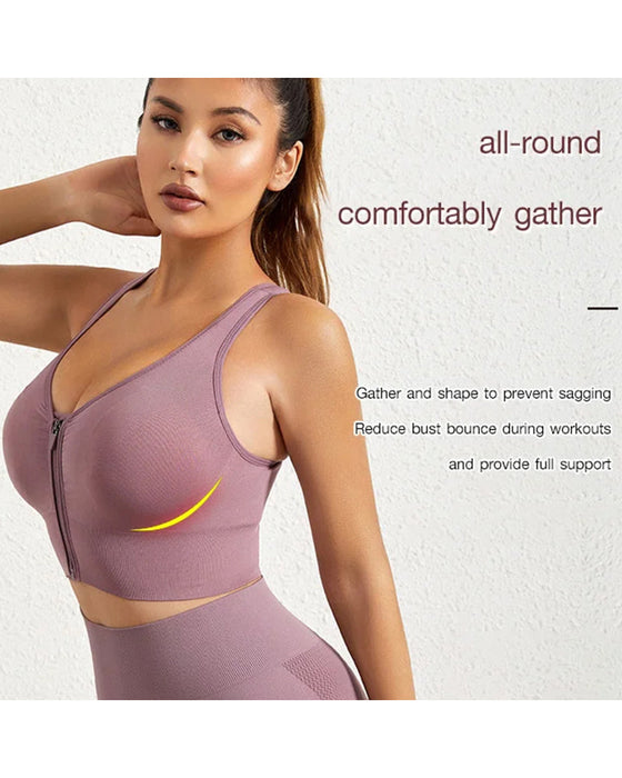 Kamizelka biustonosz sportowy z zamkiem