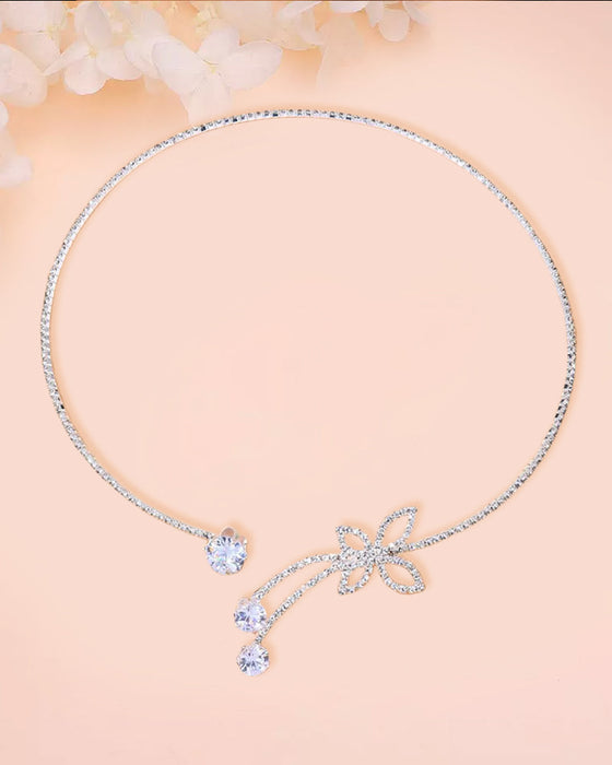 Choker z motyla w jednolitym kolorze