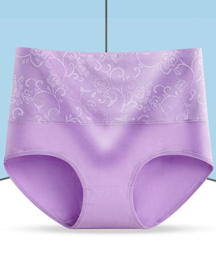 Żakardowe figi z wysokim stanem