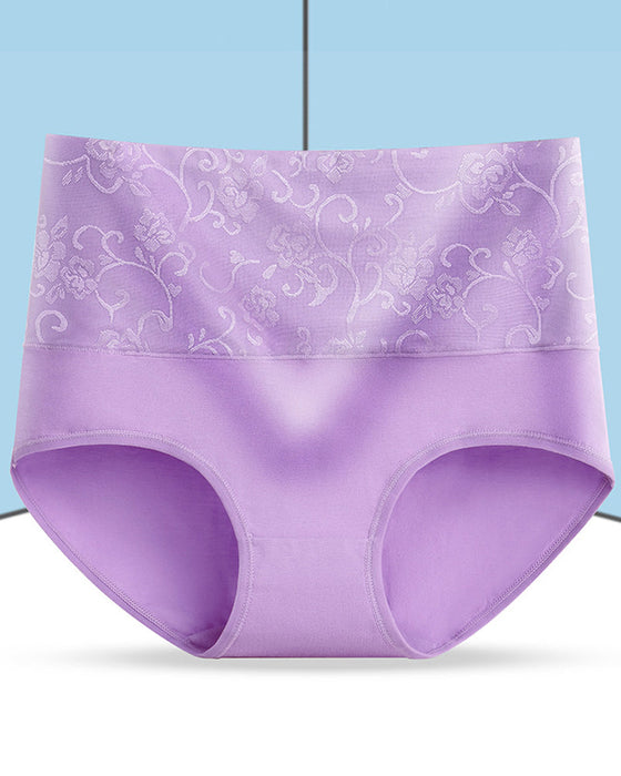 Żakardowe figi z wysokim stanem