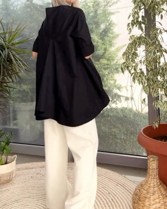 Bluzka w jednolitym kolorze