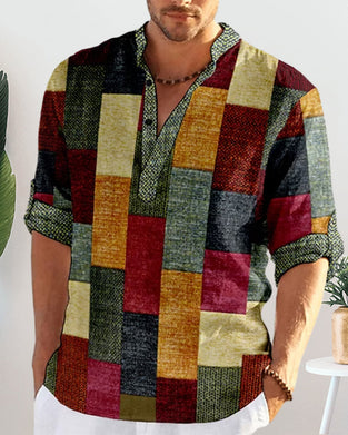 Koszula z krótkim rękawem w bloki kolorów