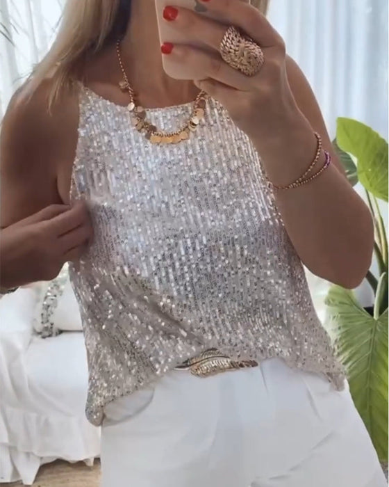 Casualowe koszulki na ramiączkach, dwustronne przód-tył