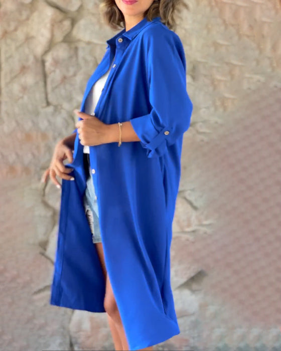 Jednolity kolor koszulki z długim rękawem