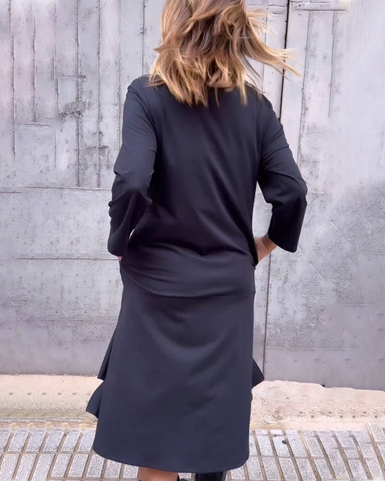 Luźna sukienka z kieszeniami