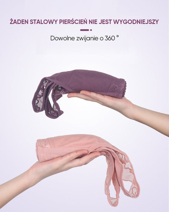 Koronkowy biustonosz z klamra z przodu