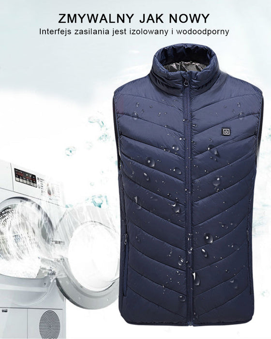 Kamizelka termostatyczna z ogrzewaniem elektrycznym ze stójką