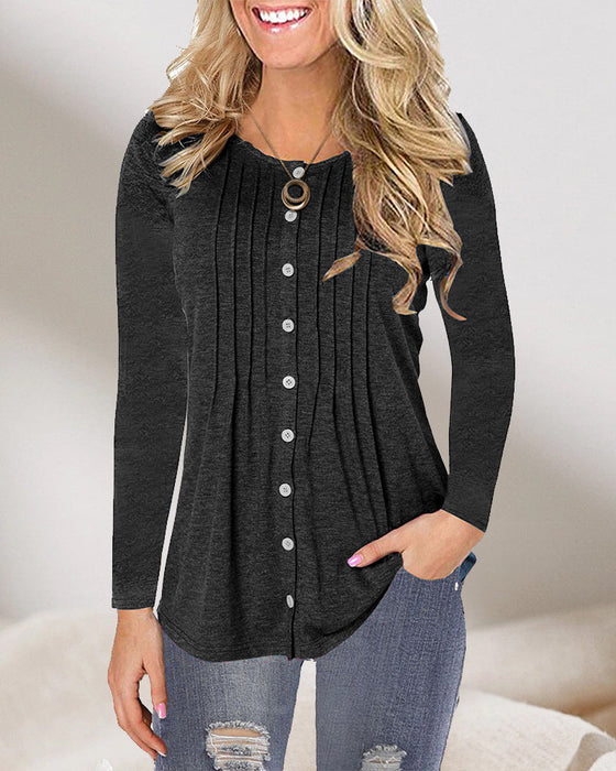 Codzienny top z długim rękawem