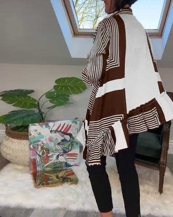 Modna koszula zapinana na guziki o nieregularnym kroju