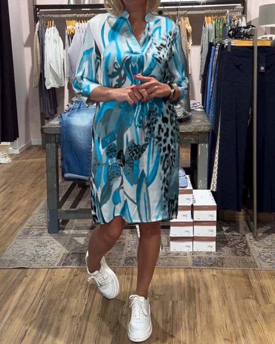 Damska, codzienna, kolorowa sukienka