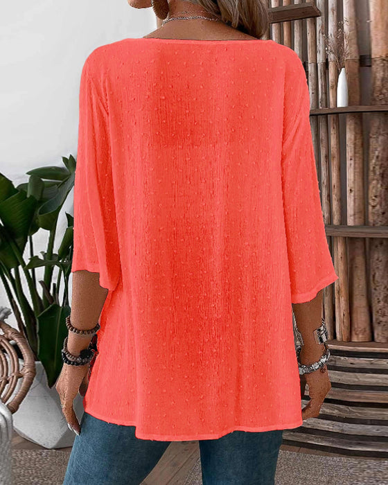 Bluzka w jednolitym kolorze na co dzień