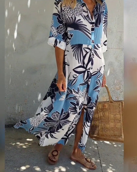 Sukienka koszulowa w kwiatowy wzór