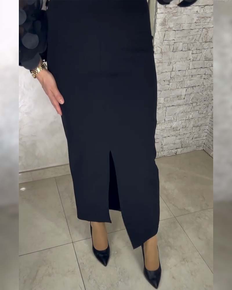 Dopasowana Sukienka W Stylu Francuskim Z Bufiastymi Rękawami