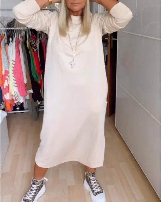 Sukienka z okrągłym dekoltem