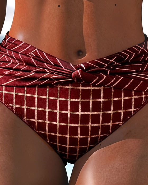 Bikini Wysoki Stan Kratka Twist