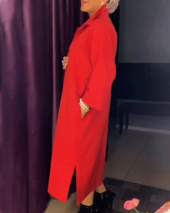 Sukienka o swobodnym kroju z kołnierzykiem