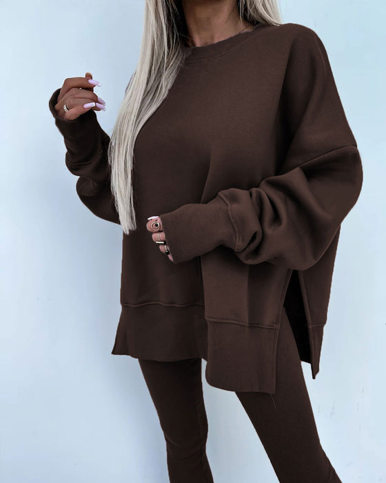 Zestaw Slim Spodnie Luźny Bluza
