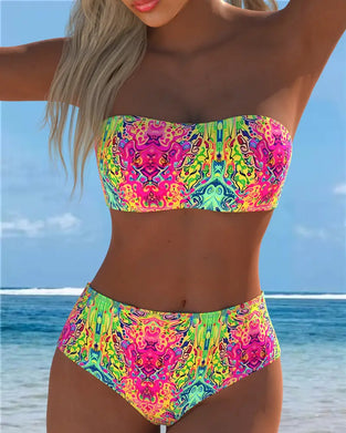 Bikini Bandeau Drukowany