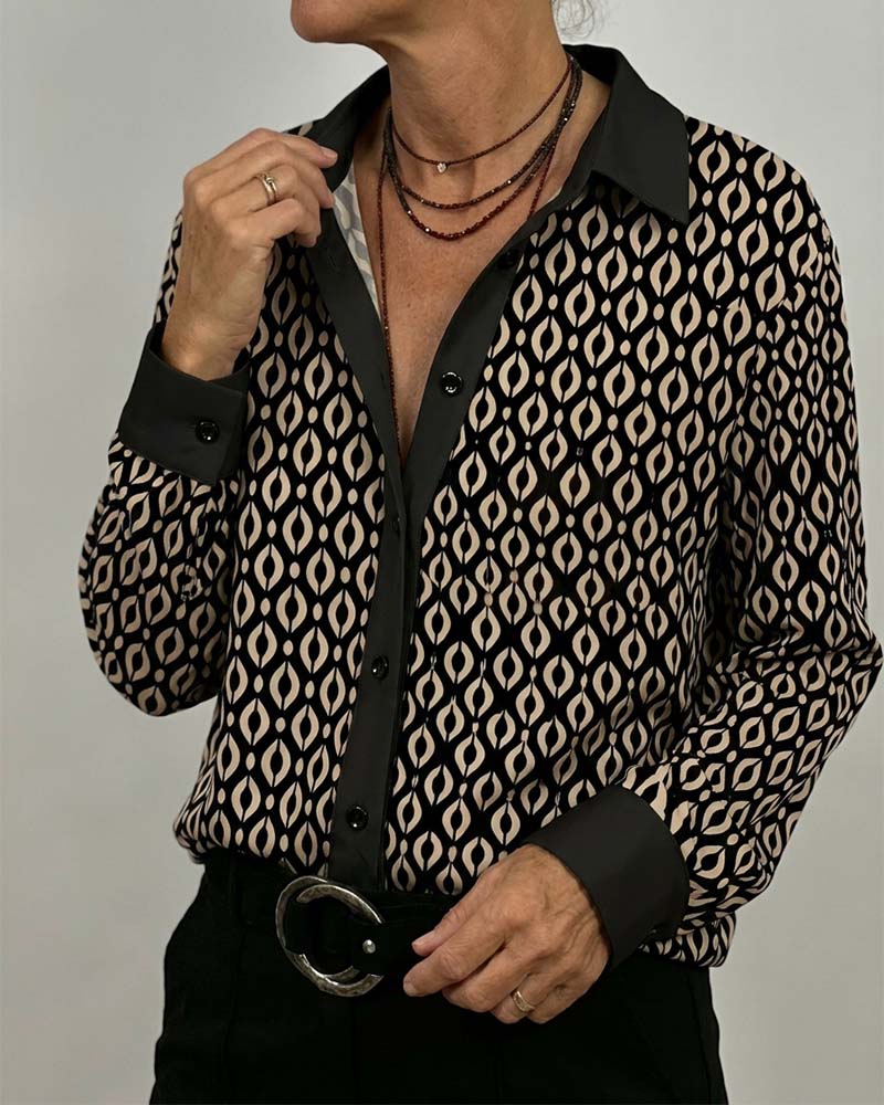 Koszula Geometryczny Kolorowe Bloki Patchwork