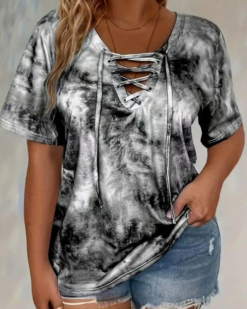 Bluza Tie-Dye Nadruk