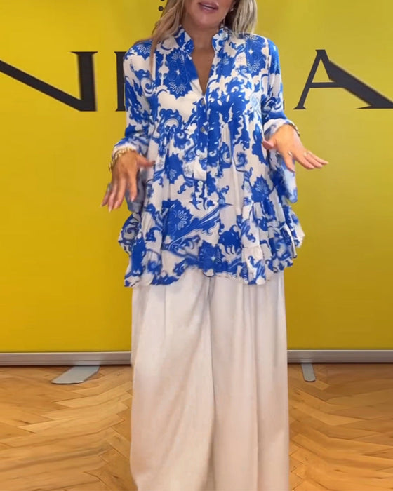 Bluzka z długim rękawem z nadrukiem