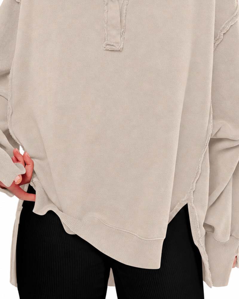 Bluza Jednokolorowa Długie Rękawów