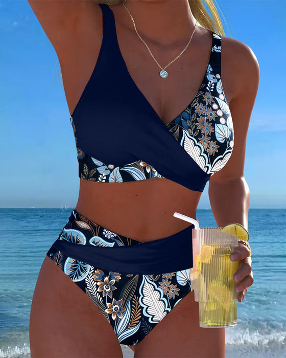 Bikini Kontrast Kolor Moda Kwiatowy
