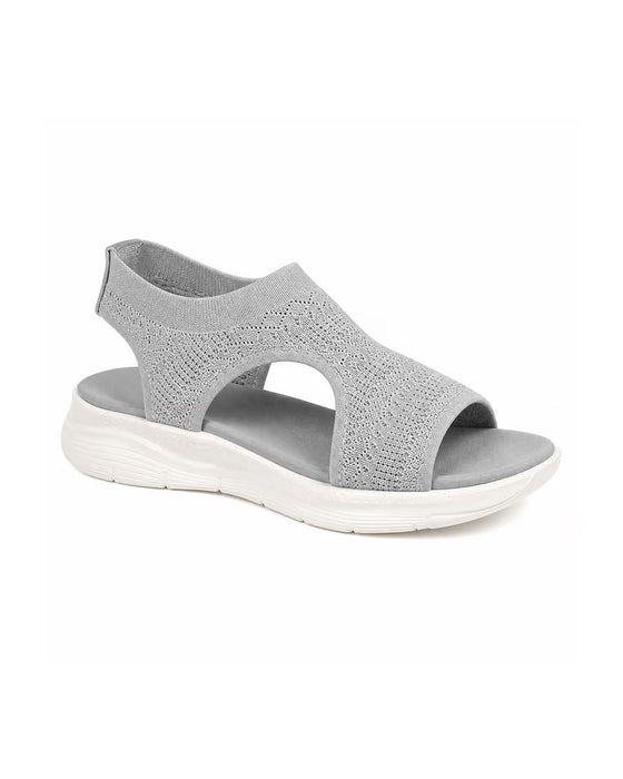 Sandały Otwór Na Palce Tkanina Flyknit