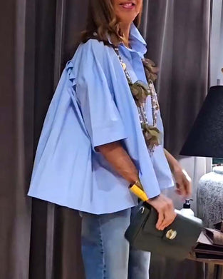 Koszula w jednolitym kolorze z kieszeniami