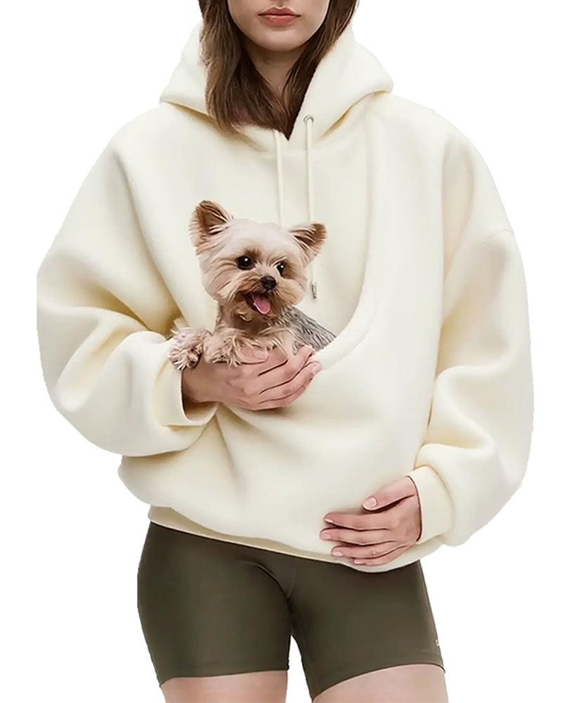 Bluza Teddy Zwierzak Kieszeń Z Kapturem