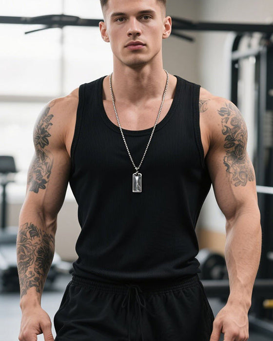 Top Męski Bawełna Fitness