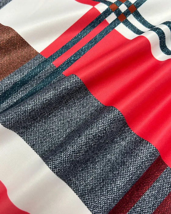 Top Bez Rękawów Z Nadrukiem W Kratę