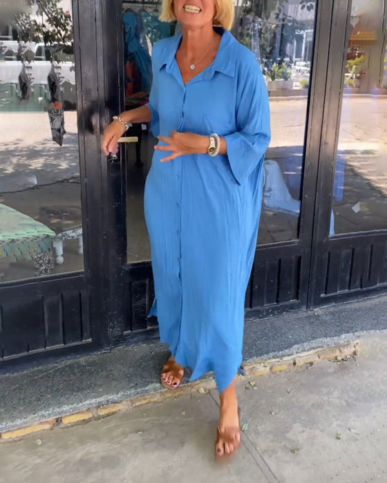 Sukienka z rozcięciami i klapami