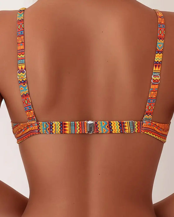 Kostium kąpielowy Dwuczęściowy Biustonosz Wzór w Paski