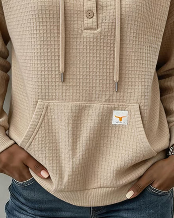 Hoodie Moda Henley