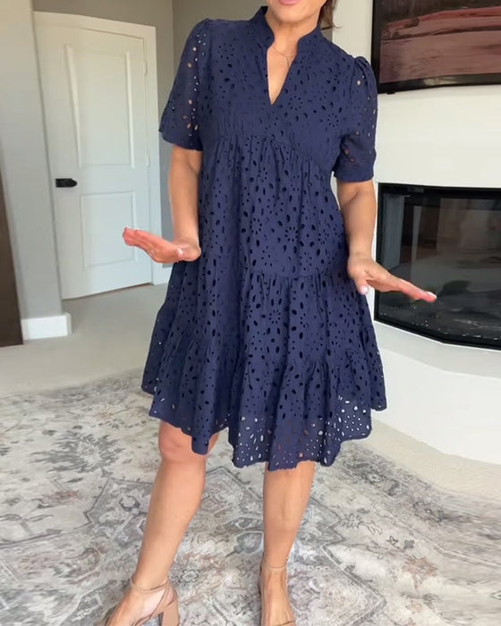 Sukienka Stójka Wycięcie A-Linia