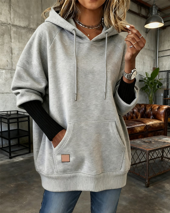 Luźna Bluza Z Kapturem W Casualowym Stylu